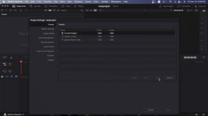 Настройки проекта / пресеты в Davinci resolve