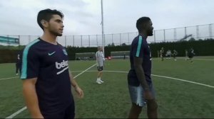 Глазами Месси! Тренировки Барселоны от первого лица!