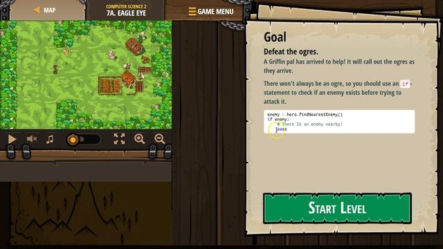 CodeCombat Level 7A Python Computer Science 2 Tutorial with Answers