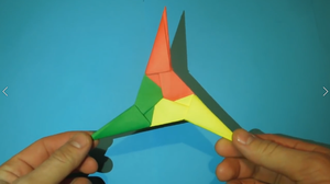 Как сделать сюрикен из бумаги. Оригами сюрикен из бумаги.mp4
