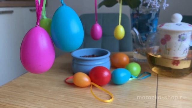 Декоративные пасхальные яйца ПРАЗДНИЧНЫЕ КРАСКИ, маленькие, пластиковые, 4-6 см (12 шт.) 808218 смотреть онлайн