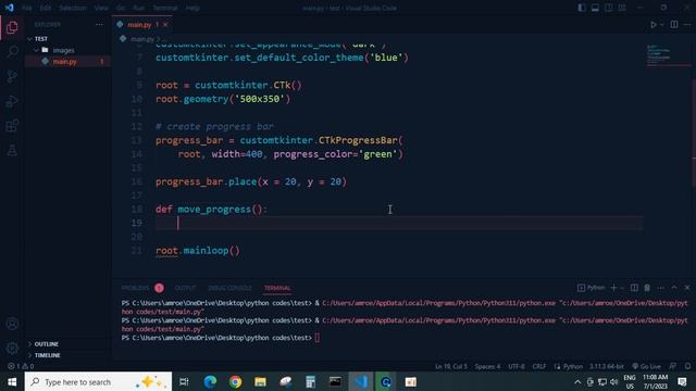 How To Create ProgressBar In Customtkinter