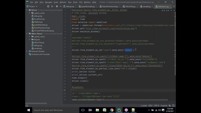 SELENIUM with PYTHON tutorials || Demo - 2 || by Mr. Nikhil Raju On 18-02-2021 @7AM IST смотреть онлайн