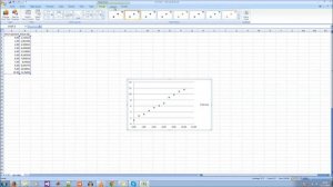 Linear regression analysis on data series in excel