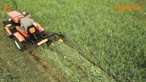 Косилка и грабли на минитракторе Кентавр Т-24