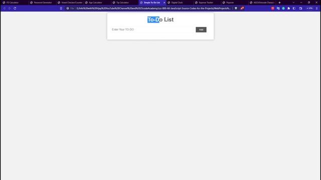 HTML CSS JS projects Beginner 10 projects using HTML CSS and JavaScript | Course for Beginners