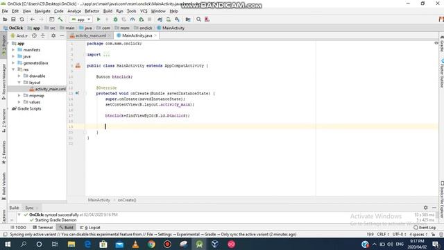 Button onclick Listener in android - Android Studio Tutorial смотреть онлайн