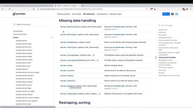 Pandas Missing Value Method Duplication