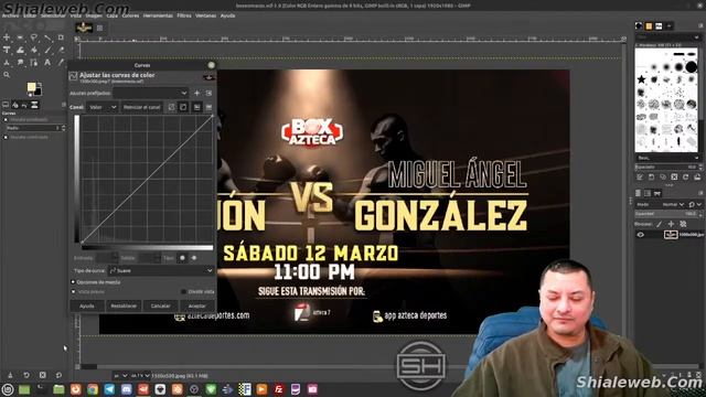 GIMP en Linux Tutorial Elaboracion De Una Miniatura Niveles De Color y Curva Marco Seleccion redond смотреть онлайн