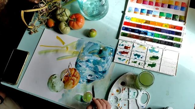 Рисуй вместе с китайским мастером | Урожай — часть 1 | Хао Шоумин | speedpaint смотреть онлайн