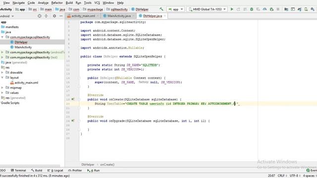 SQLite Database Android - Insert and view data in SQlite Database смотреть онлайн