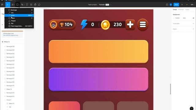 How To Create Game UI Screen in Figma, Store Screen  #gameui #uiux #gameart #userinterfacedesign