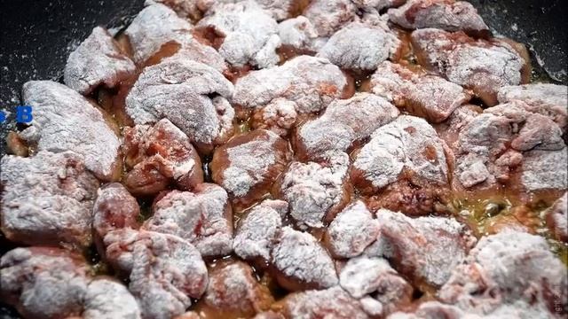 Печень куриная жареная с луком смотреть онлайн