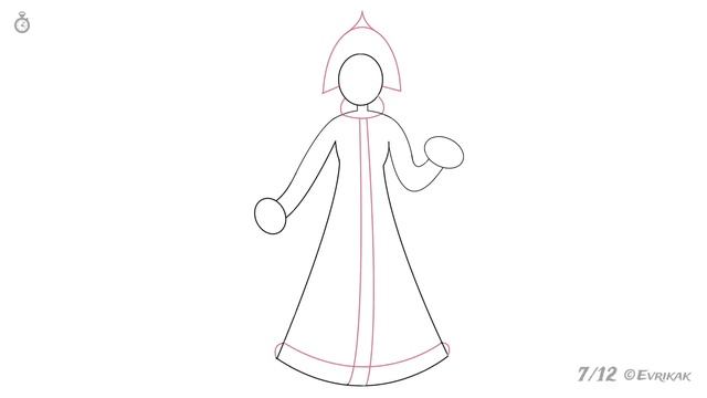 Как поэтапно нарисовать снегурочку: инструкция от EvriKak смотреть онлайн