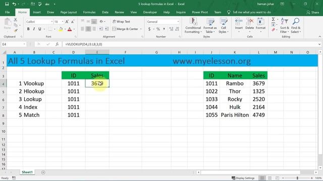 All 5 Lookup Formulas in Excel смотреть онлайн