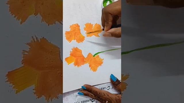 One stroke flower painting ideas for beginners?️?! Acrilic painting ideasfor beginners#art#painting