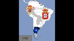 South America: Timeline of National Flags: 1450 - 2021