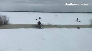 СТАРОЕ КСТОВО р.ВОЛГА.Будьте аккуратнее плохой заход на лёд вода на прибыль