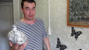 Курица в фольге на углях (Куриная конфета)