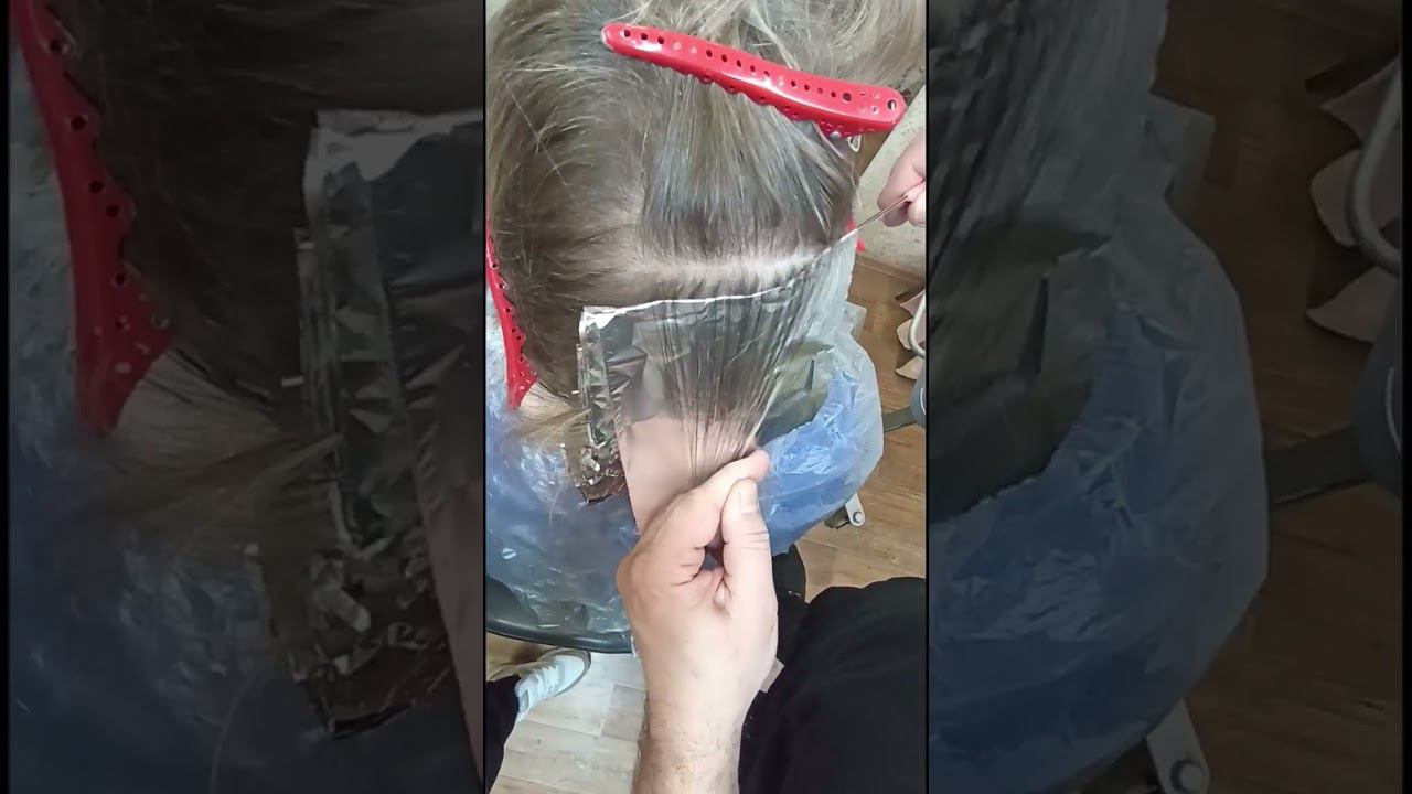 Мелирование (аиртач) без "усов" смотреть онлайн