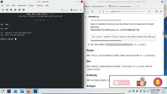 ?? Configurar OH-MY-ZSH, en Konsole KDE con POWERLEVEL10K, con plugin como: zsh-autosuggestions ??? смотреть онлайн