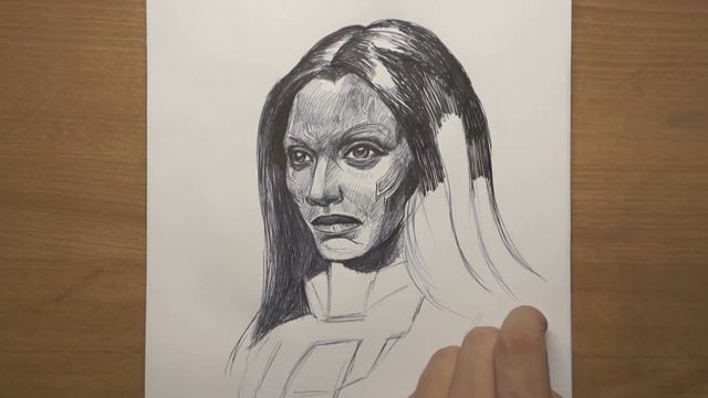 Guardians of the Galaxy is #Gamora in portrait draw смотреть онлайн