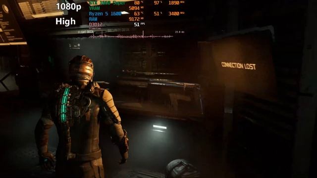 Dead Space Remake GTX 1660 Super 1080p All Settings FPS Test