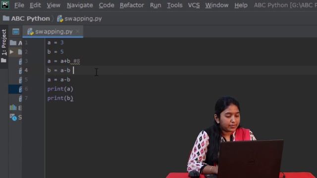 Swapping Two Numbers in Python | Swap Two Variables in Python | #7 ABC Python Tutorial for Beginner