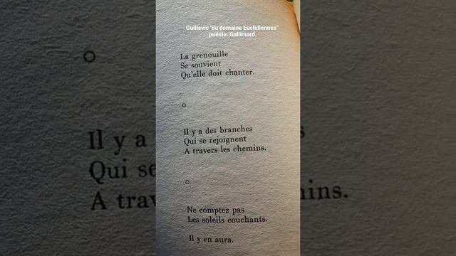 Guillevic "du domaine Euclidiennes" poésie. Gallimard. lu par Renaud Allirand (2)