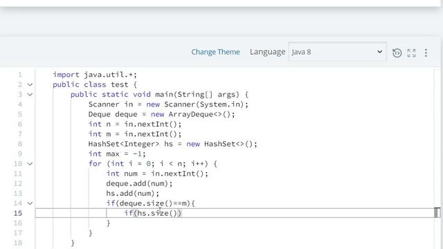 java dequeue hackerrank solution | realNameHidden