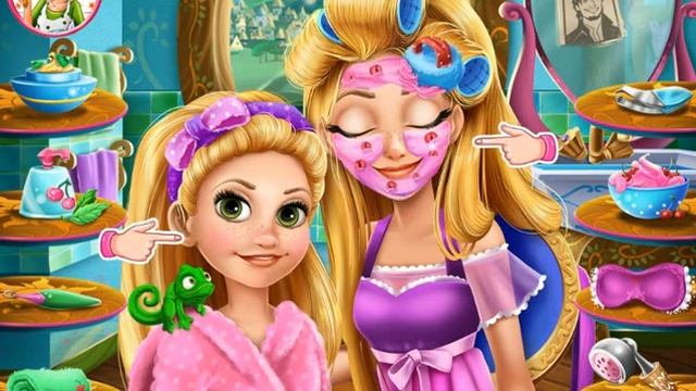 Rapunzel Mommy Real Makeover (Макияж Рапунцель и ее дочери) - прохождение игры смотреть онлайн