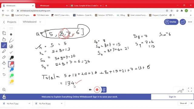 Sum of all subarrays in O(n). смотреть онлайн