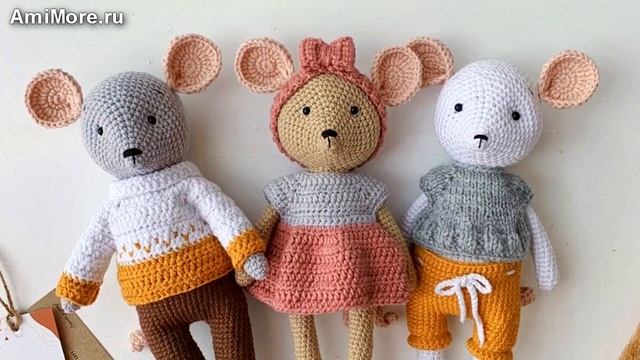 Амигуруми: схема Мышка Тай. Игрушки вязаные крючком - Free crochet patterns.