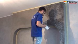 Венецианская штукатурка FEIDAL в спальне