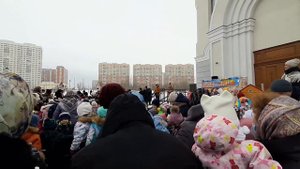 Москва. Некрасовка. Масленичные гуляния. Детские забавы