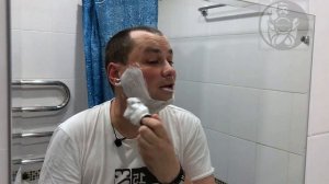 Бритье станком Мюле Р41, лезвием Спутник, серия Тим Бриз, помазок барсук и чаша от Мужского Мира