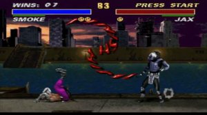 UMK3 SNES - ULTIMATE MORTAL KOMBAT 3 SUPER NINTENDO - SMOKE GAMEPLAY