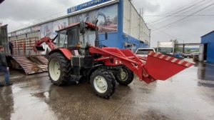 Отгрузка экскаватора погрузчика Беларус 82 1, трактор МТЗ с навесным оборудованием