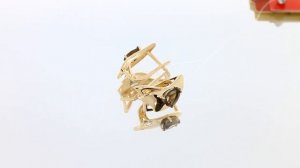 Золотые серьги с раух-топазом арт. кл3052а-4ск