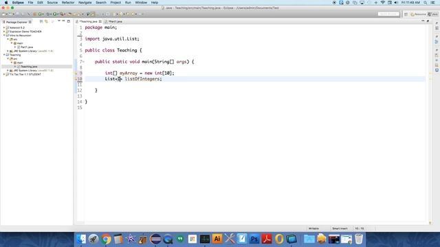 1 ArrayList Declaration смотреть онлайн