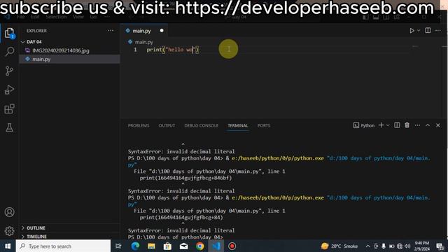 First Python program | Python for beginners