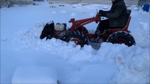 Мотоблок МТЗ уборка снега на шинах ОЗКА 7х12