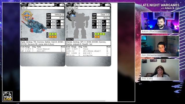 Late Night Wargames - Episode 113 - Heavy Gear: Black Talons