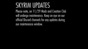 COMPLETED Skyrim Mod PS4: Upcoming Mods & Creation Club Maintenance 11/29/23