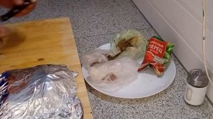 Свиная грудка в фольге на углях
