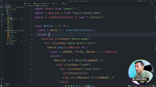 Movie Website in React JS in Hindi #5: Render JSX (HTML), Include CSS with Media Queries смотреть онлайн