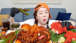 RUS SUB) осьминог & мясо ? морской гребешок морские продукты кимчхи Ssoyoung