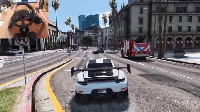 GTA V - Porsche 911 GT2 RS MR  Logitech G29  4K  60FPS Drive Test