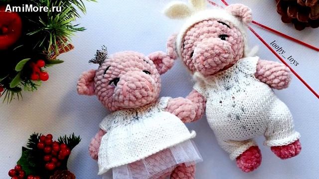 Амигуруми: схема Хрюшки. Игрушки вязаные крючком - Free crochet patterns. смотреть онлайн