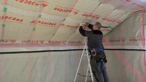 Пароизоляция мансардного этажа. Проход межэтажного перекрытия в каркасном доме. #40